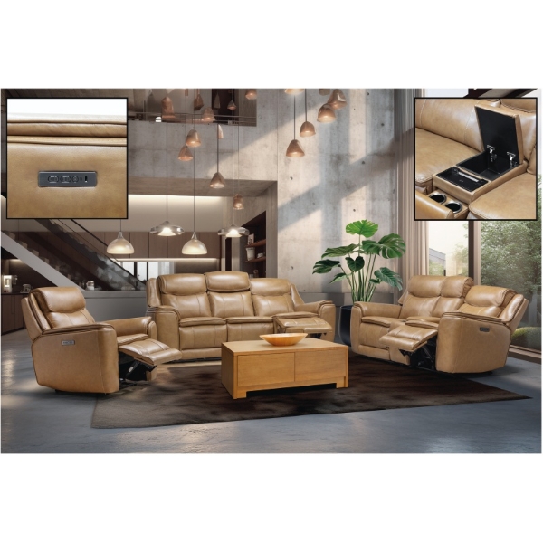 Picture of Bellwood 3Pce 5 Motion Lounge Suite - Palomino Brown
