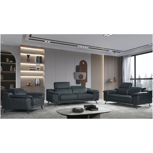 Picture of New Bury 3Pce Static Lounge Suite - Black