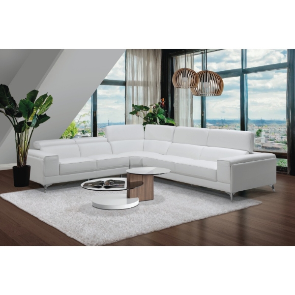 Picture of Oakleigh 3Pce Corner Lounge Suite - White