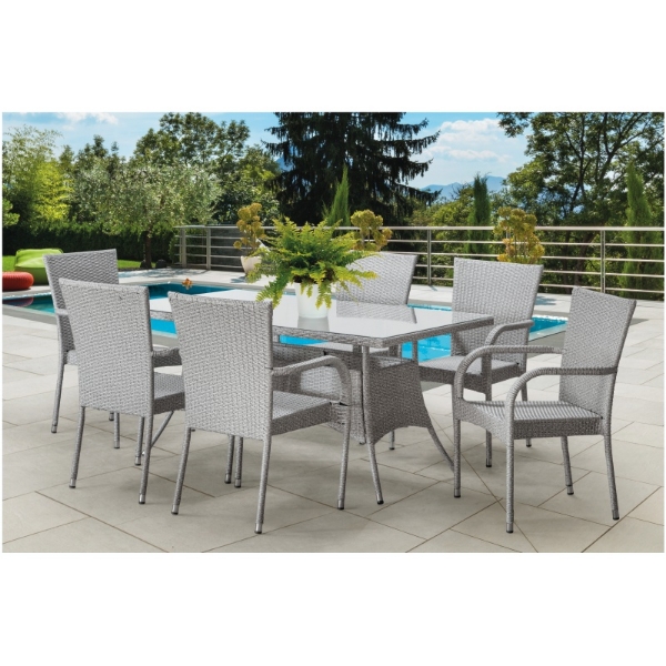 Picture of Russ 7Pce Patio Dining Set - Grey